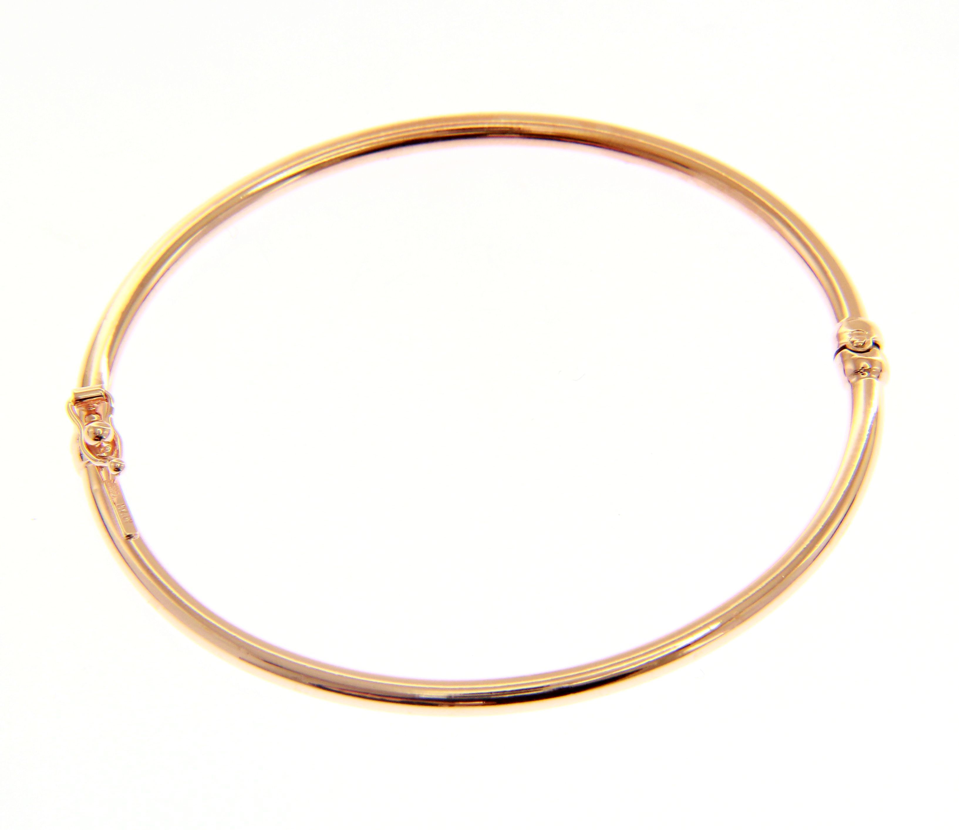 Rose gold oval bracelet with clasp k14 (code S210925)